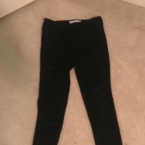 Black Hollister Ripped Jeans